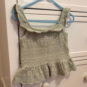 Janie and Jack Knit Peplum Tank Top 3T